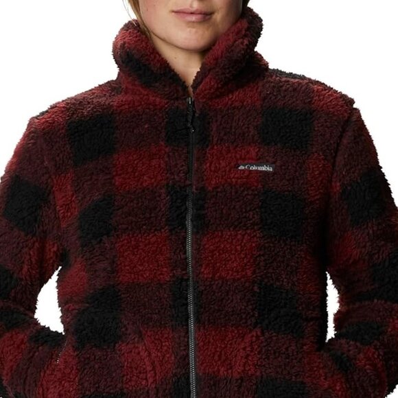 COLUMBIA Winter Pass Buffalo Check Full Zip Sherpa Jacket - Picture 6 of 12